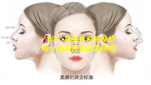 🐦 鼻综合价格及价格一览表究竟是怎样的